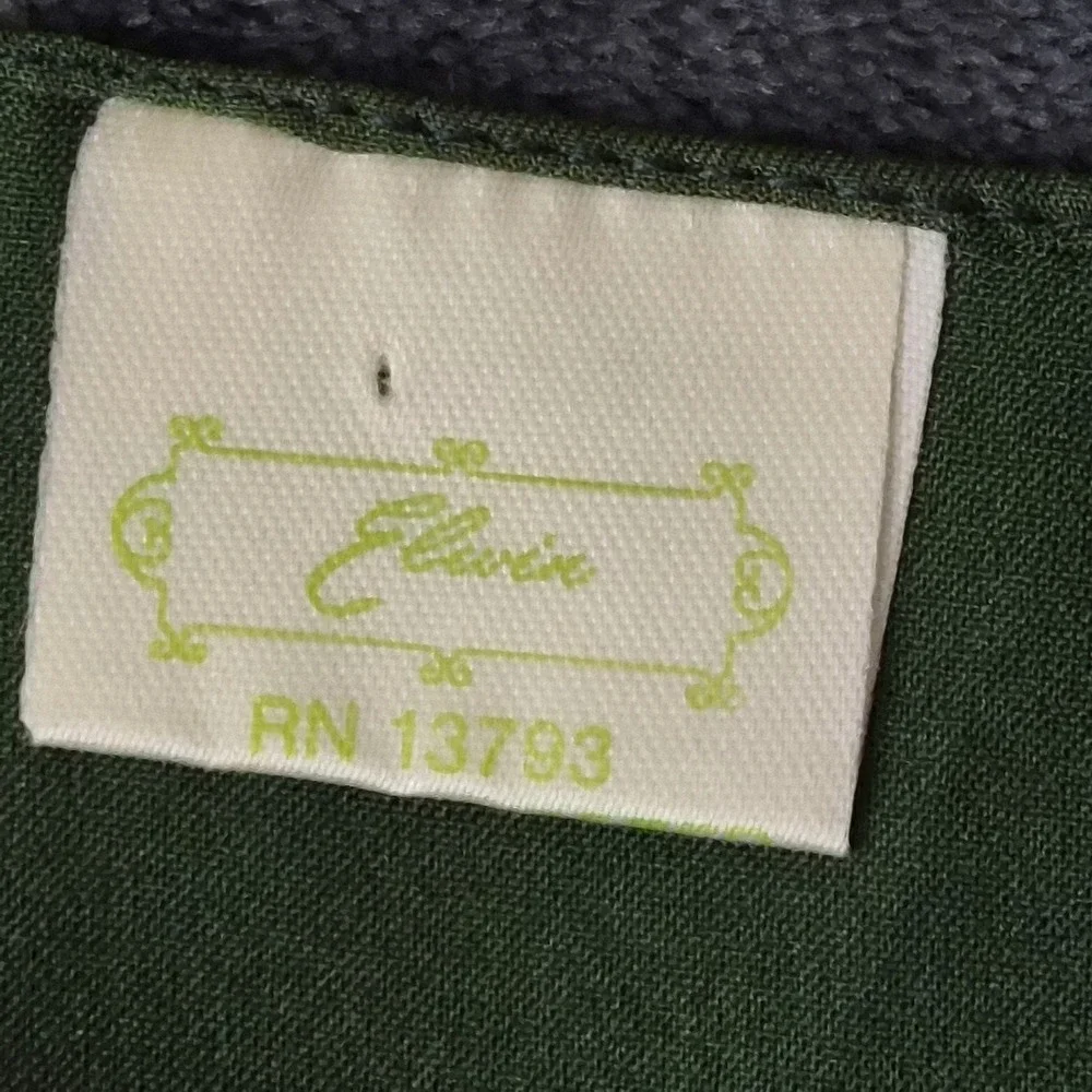 Elwin Italy Square Scarf Olive Green Paisley Scroll Print Large 34.5